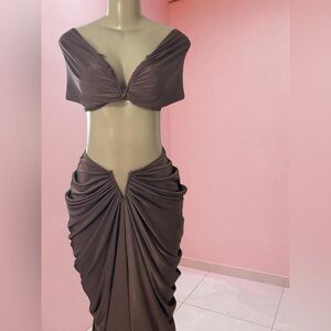 🤎 Brown Ruched Two Piece Set 🤎✨ Size M